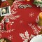 Holly Pine Branches Leaves Christmas Table Runner, Seasonal Winter Kitchen Dining Table Decoration